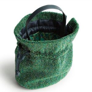 Elegant Green Beaded Women's Bag